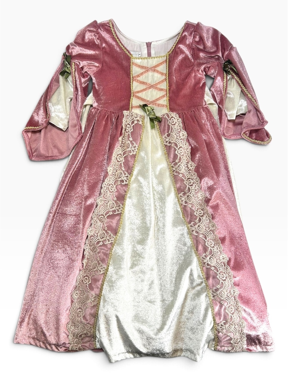Trish Scully Medieval Princess Dress Gown Size 4 Pink Velvet Renaissance Costume